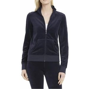 Juicy Couture Navy Blue Velour Tracksuit Jacket | Zip Up Y2K
